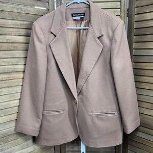 Women’s Savannah Tan Beige Wool Career Blazer Petite 12
